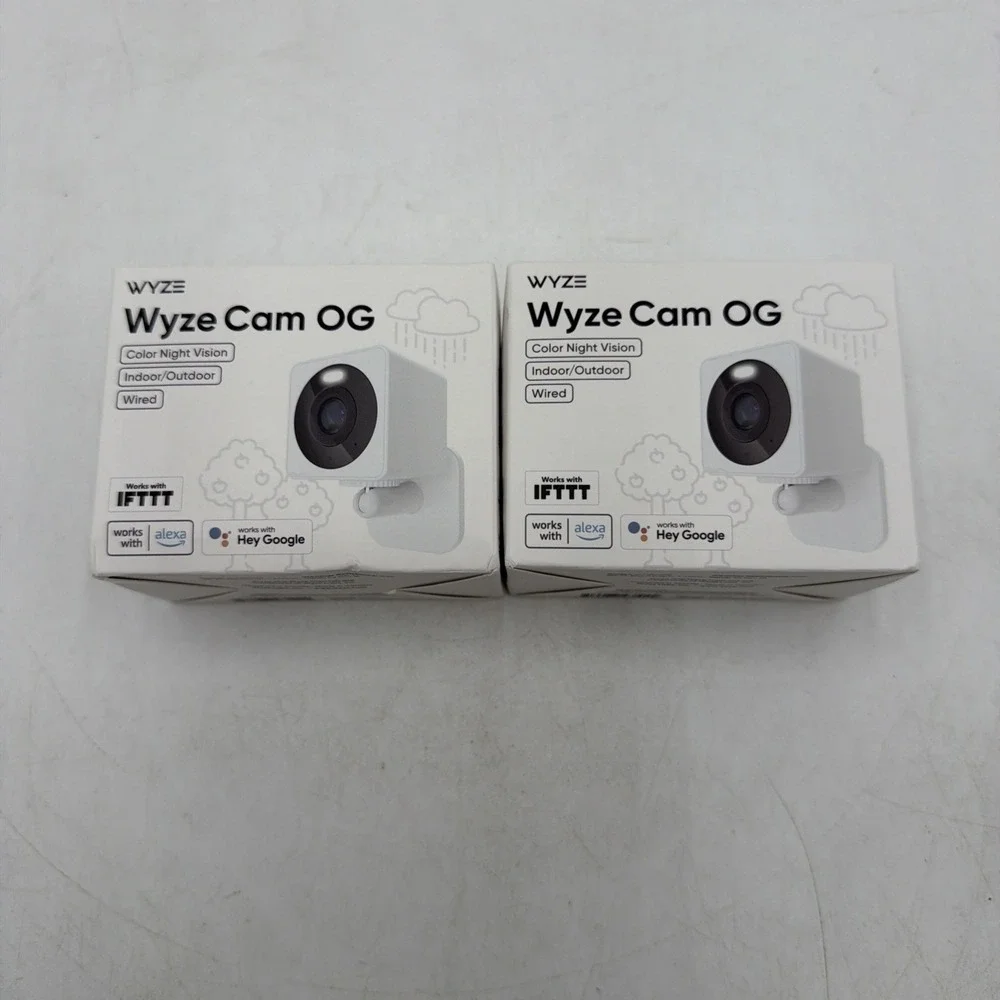 Lot Of 2 Wyze Cam Indoor/Outdoor OG Security Camera White New